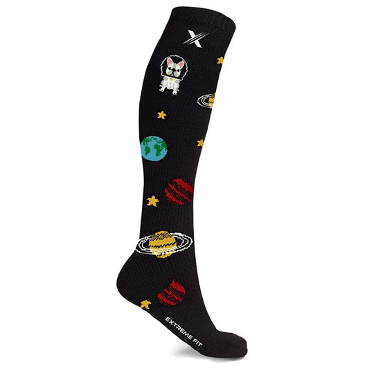 Dogs on the Moon Compression Socks