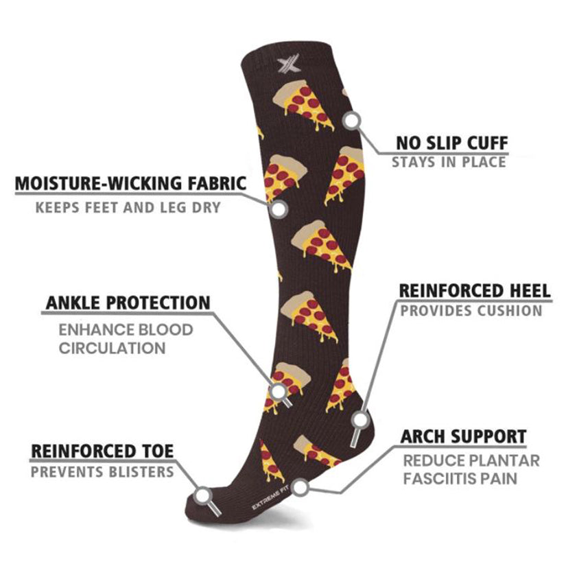 New York Style Pizza Compression Socks