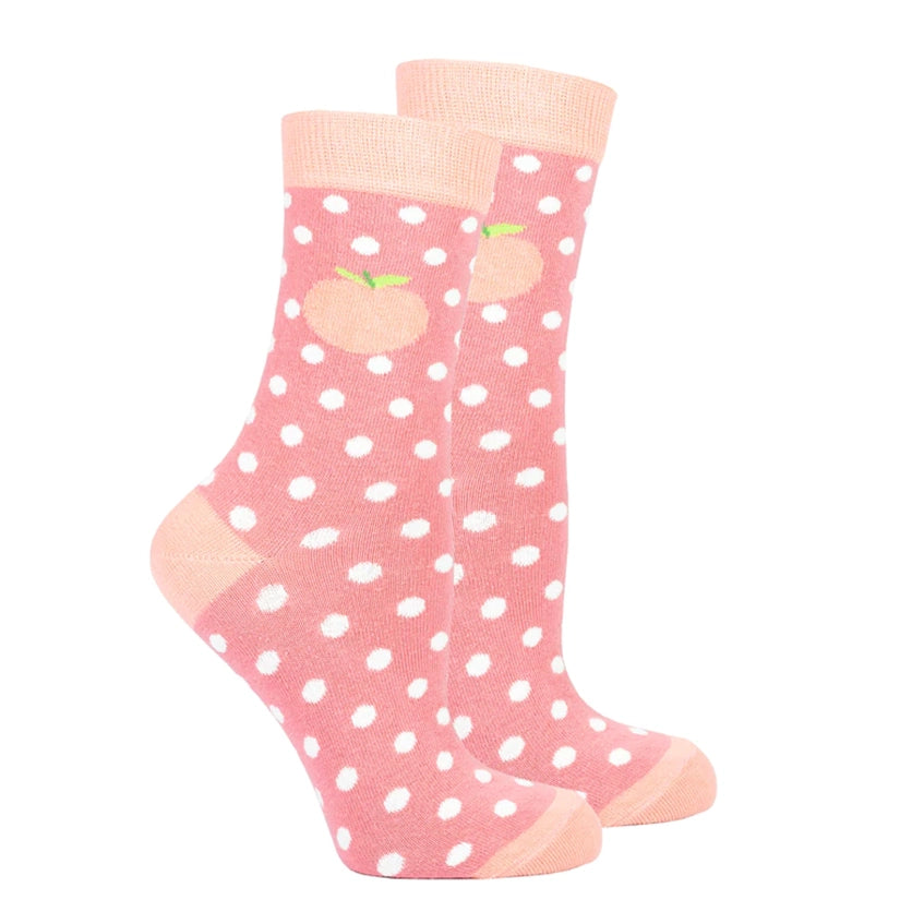 Peach Dot socks