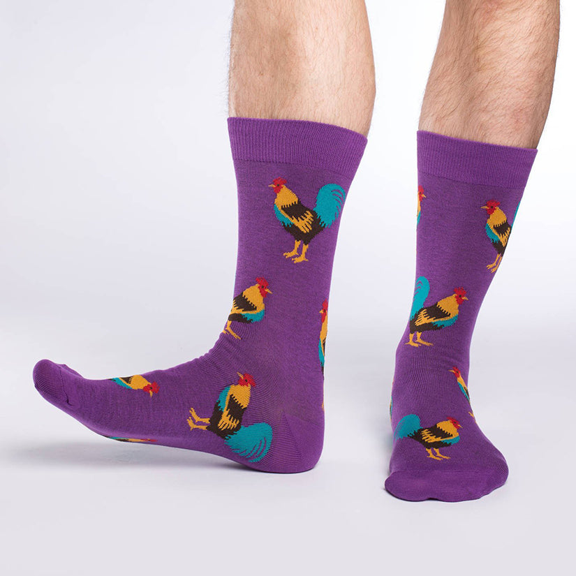 Purple Rooster Socks