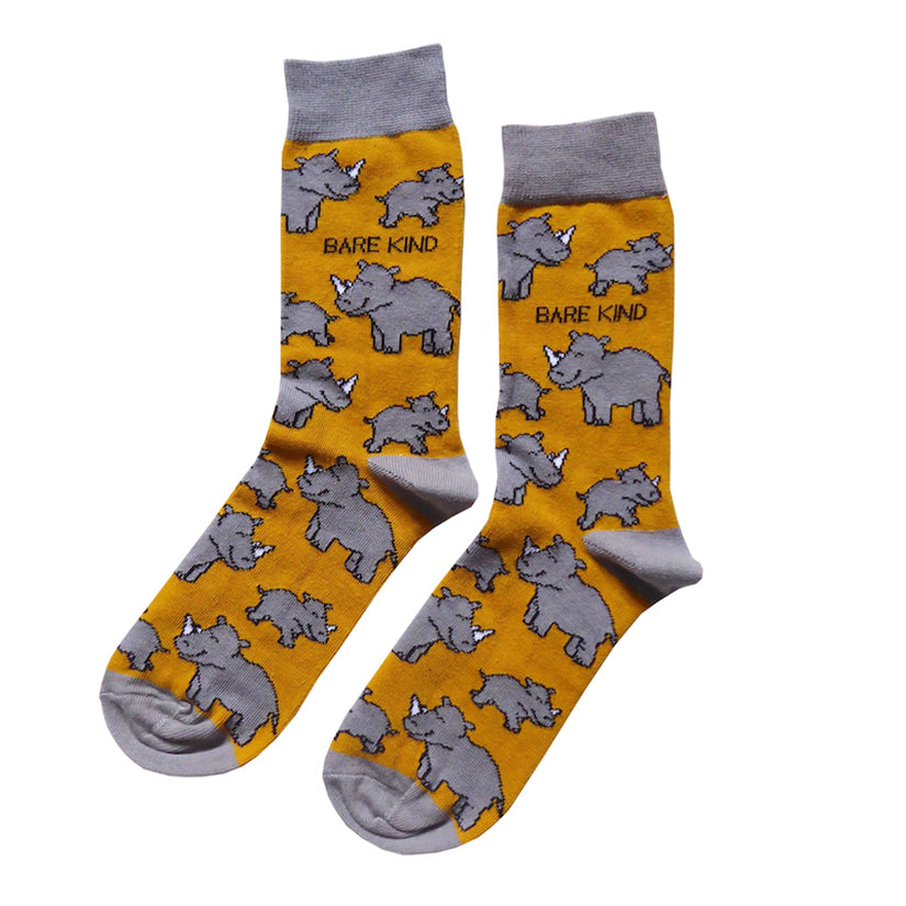 'Save the Rhinos' Bamboo Socks