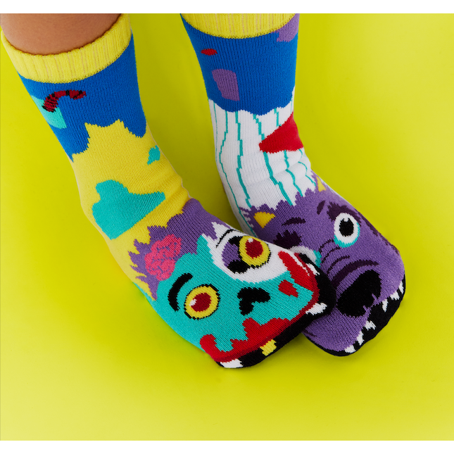 Fun, Mismatched Zombie & Werewolf Socks | Kids Socks | Crazy, fun ...